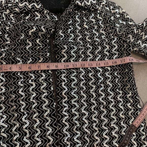 Vintage Lee Jordan 1970s Sequin Open Blazer Size 6-8 - Picture 8 of 10